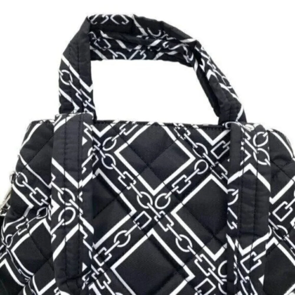 INC International Concepts Corah Satchel Quilted Nylon Crossbody Tote